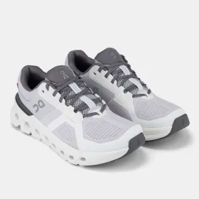 On Cloud Runners White & Grey Lightweight Running Shoes with Cloud Cushion Technology