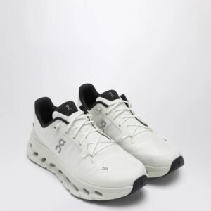 On Cloud Running Shoe Ivory with Brown Accents