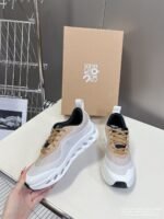 On Cloud X Loewe White Beige Gold Sneakers
