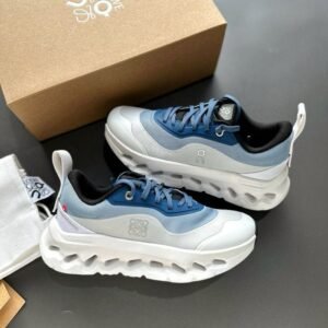 On Cloudswift White & Blue Running Shoes Premium Comfort with CloudTec Sole