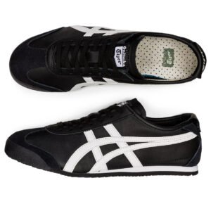 Onitsuka Tiger Mexico 66 Black Sneakers with White Stripes Classic Low Top – Onitsuka Tiger