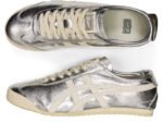 Onitsuka Tiger Mexico 66 Metallic Silver Sneakers Premium Leather Retro Style – Onitsuka Tiger