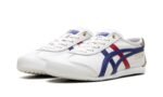 Onitsuka Tiger Mexico 66 White Sneakers with Blue & Red Stripes Classic Retro Style – Onitsuka Tiger