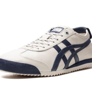 Onitsuka Tiger Mexico 66 White Sneakers with Navy Stripes Vintage Style – Onitsuka Tiger