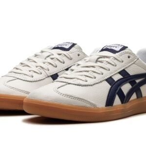 Onitsuka Tiger Tokuten White Sneakers with Blue Stripes Gum Sole Retro Look – Onitsuka Tiger