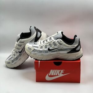 P-6000 Silver Black Sneakers – Premium Retro Running Style Shoes