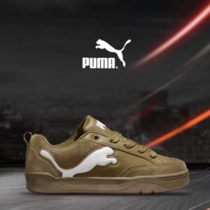 Puma Olive Brown Sneakers with White Formstrip Gum Sole Premium Street Style – Puma