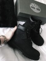 Timberland Premium Black Leather Ankle Boots with Durable Sole