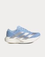 Adidas Adizero Sky Blue Running Shoes with Silver Stripes Lightweight Racing Performance