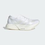 Adidas Adizero Triple White Running Shoes Clean Performance Design with Lightweight Cushioning