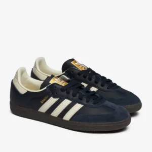 Adidas Samba OG Black with Cream Stripes & Gum Sole Sneakers