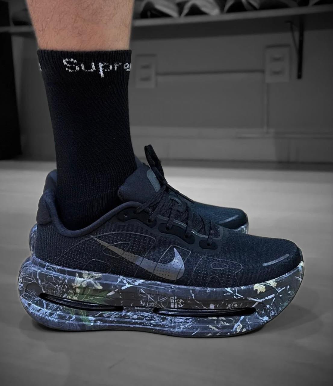 ZoomX Vomero Plus Triple Black Running Shoes with Marble Midsole Premium Performance